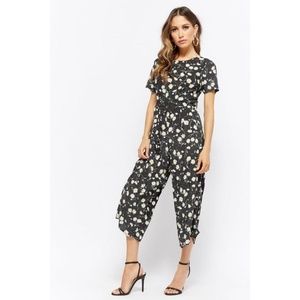 Motel floral short sleeve long jumpsuit